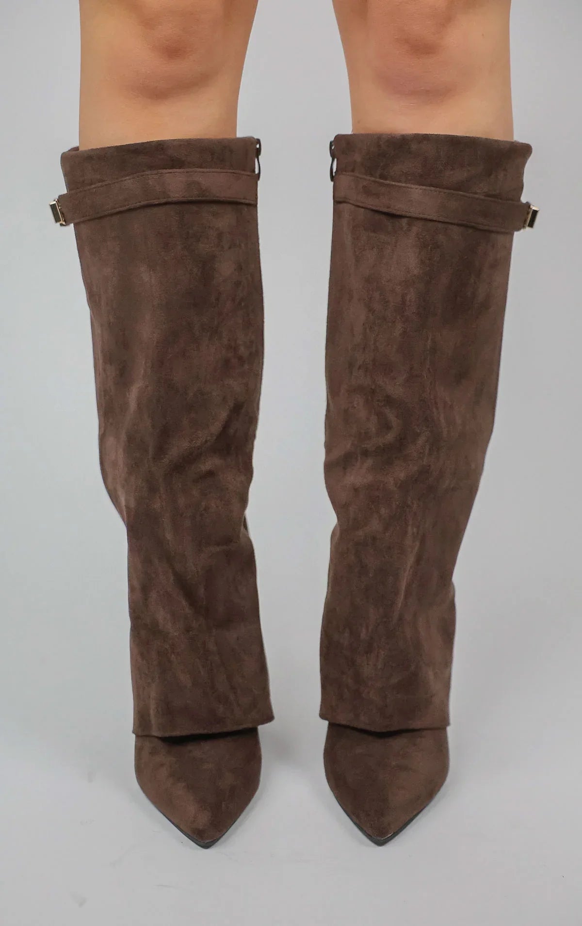 Bottes en suede - Brun