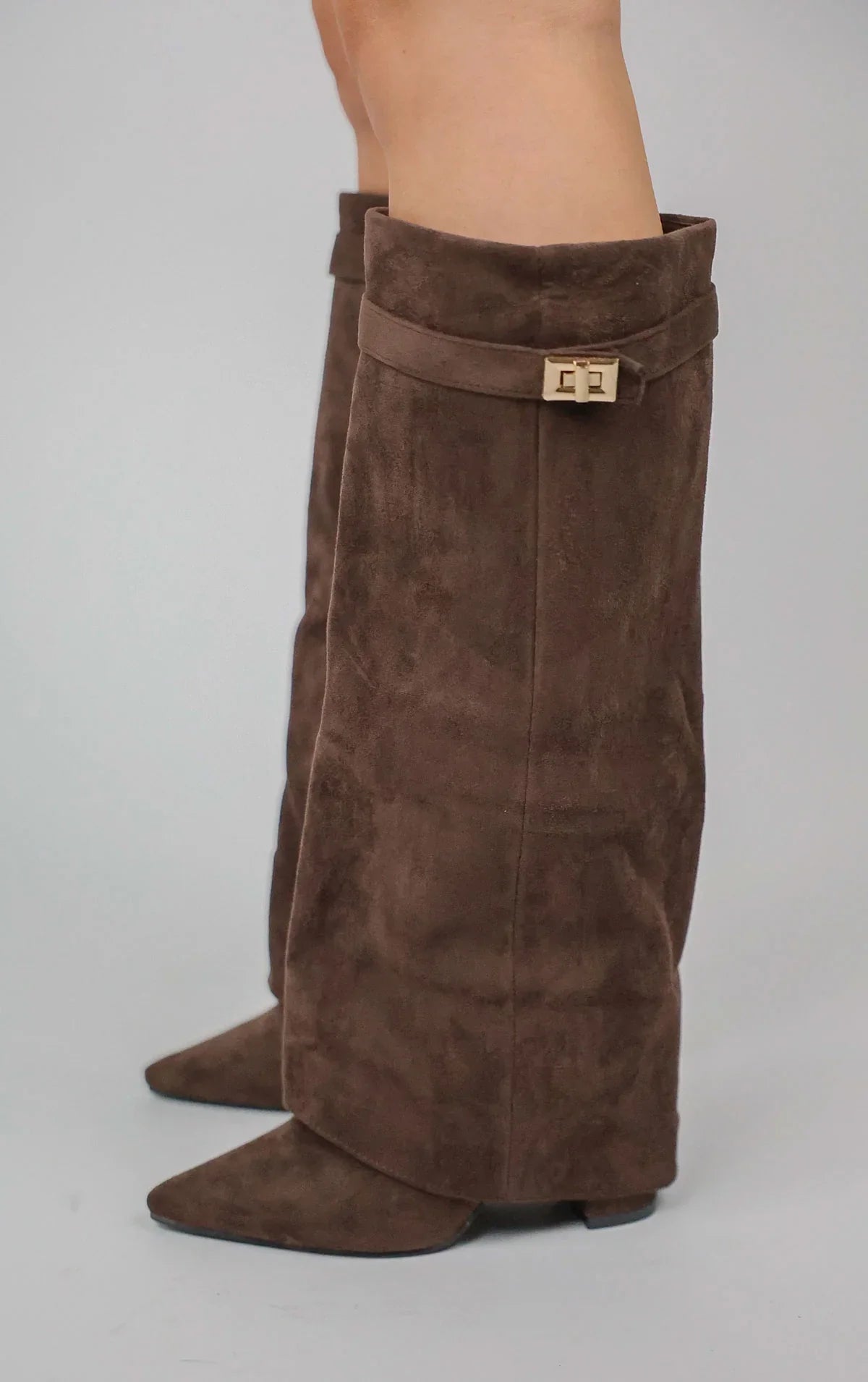 Bottes en suede - Brun