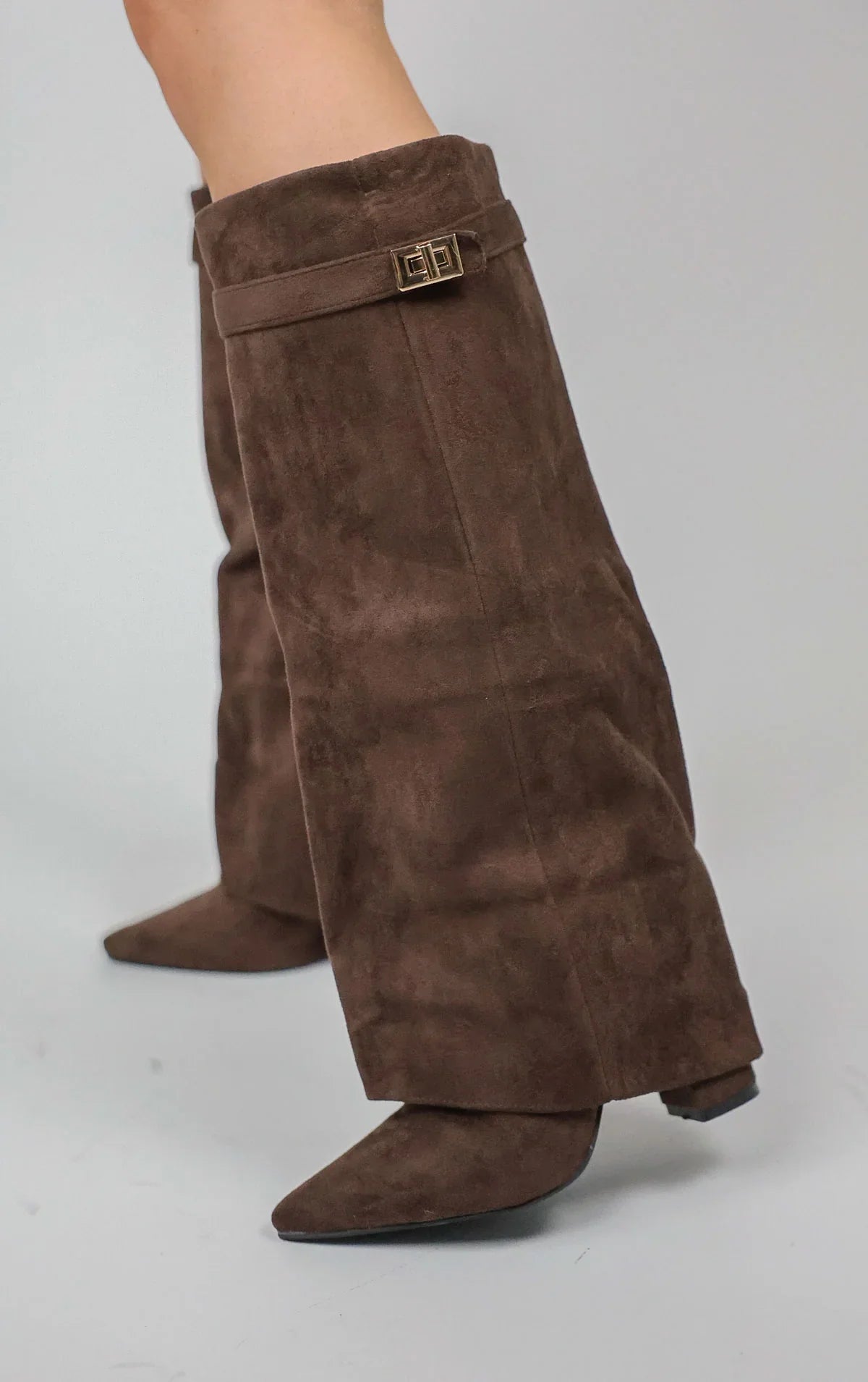 Bottes en suede - Brun