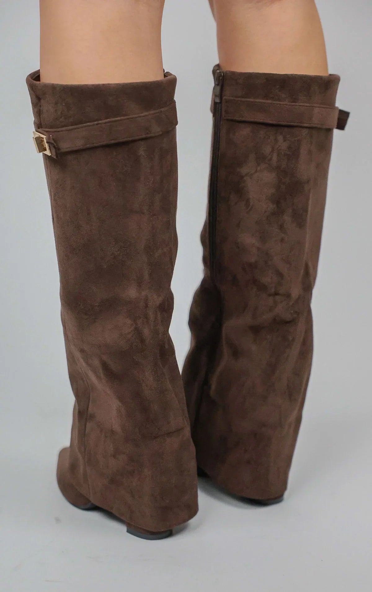 Bottes en suede - Brun
